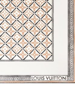 Donna Louis Vuitton Foulard In Seta E Bandeaux | Foulard Monogram Flower Tile 90 Beige