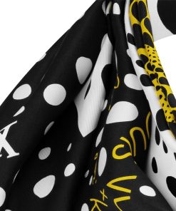 Donna Louis Vuitton Foulard In Seta E Bandeaux | Lv X Yk Foulard Infinity Dots 90 Nero/Giallo