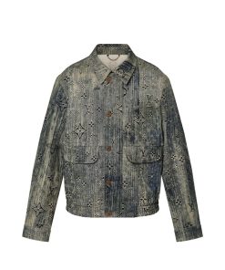 Uomo Louis Vuitton Capispalla E Cappotti | Giacca In Denim Con Taglio Sartoriale E Motivo Monogram