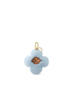 Donna Louis Vuitton Portachiavi E Charms Per Borse | Portachiavi Vivienne Fur Bleu Clair