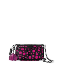 Donna Louis Vuitton Borse Con Catenella E Clutches | Lv X Yk Multi Pochette Accessoires Noir Fuchsia