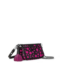 Donna Louis Vuitton Borse Con Catenella E Clutches | Lv X Yk Multi Pochette Accessoires Noir Fuchsia