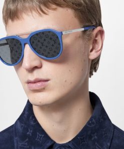 Uomo Louis Vuitton Occhiali Da Sole | Occhiali Da Sole Mix It Up Round Blu