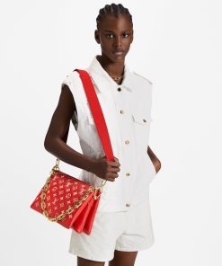 Donna Louis Vuitton Borse Con Catenella E Clutches | Borsa Coussin Pm Rosso