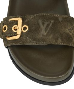 Donna Louis Vuitton Mule E Slider | Mule Bassa Bom Dia Kaki