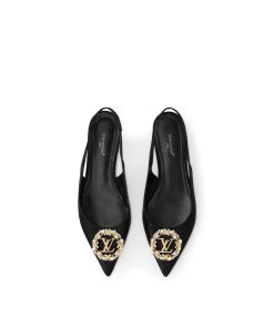 Donna Louis Vuitton Mule E Slider | Ballerina Aperta Sul Retro Met Nero