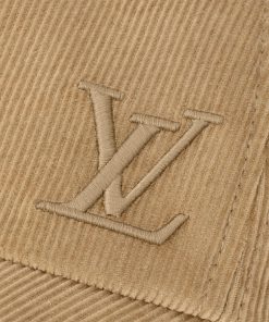 Uomo Louis Vuitton Cappelli E Guanti | Cappello Lv Corduroy Beige