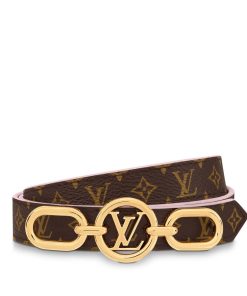 Donna Louis Vuitton Cinture | Cintura Lv Circle Prime 20 Mm Reversibile Rosa