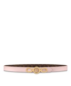 Donna Louis Vuitton Cinture | Cintura Lv Circle Prime 20 Mm Reversibile Rosa