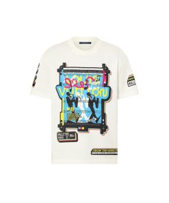 Uomo Louis Vuitton T-Shirt E Polo | T-Shirt Con Motivo Lv Jazz Flyers