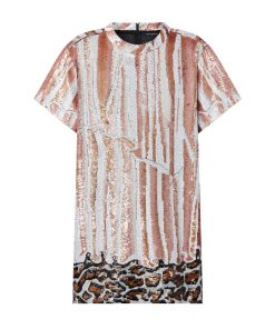 Donna Louis Vuitton Abiti | Abito T-Shirt Con Motivo Animalier In Paillettes