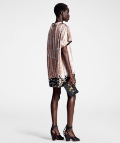 Donna Louis Vuitton Abiti | Abito T-Shirt Con Motivo Animalier In Paillettes