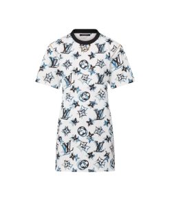 Donna Louis Vuitton Abiti | Abito T-Shirt Con Motivo Monogram Mahina 3D