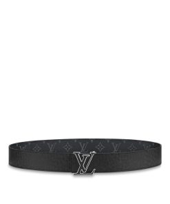 Uomo Louis Vuitton Cinture | Cintura Lv Initiales 40 Mm Reversibile Nero