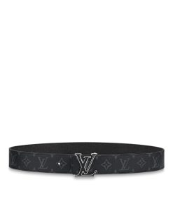 Uomo Louis Vuitton Cinture | Cintura Lv Initiales 40 Mm Reversibile Nero