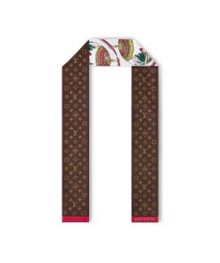 Donna Louis Vuitton Foulard In Seta E Bandeaux | Bandeau Xmas Vivienne Marrone