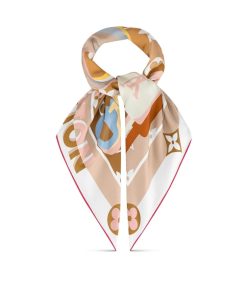 Donna Louis Vuitton Foulard In Seta E Bandeaux | Foulard Lv Unlocked 90