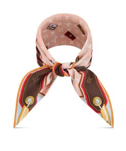 Donna Louis Vuitton Foulard In Seta E Bandeaux | Foulard Minimalle 45 Marrone