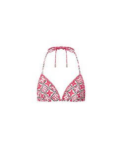 Donna Louis Vuitton Costumi | Top Bikini Con Motivo Monogram Flower Tile Rouge Vif