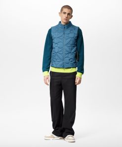 Uomo Louis Vuitton Capispalla E Cappotti | Gilet Imbottito Con Fiori Monogram Lvse Blu