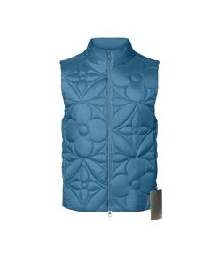 Uomo Louis Vuitton Capispalla E Cappotti | Gilet Imbottito Con Fiori Monogram Lvse Blu