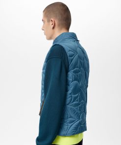 Uomo Louis Vuitton Capispalla E Cappotti | Gilet Imbottito Con Fiori Monogram Lvse Blu