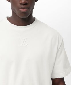 Uomo Louis Vuitton T-Shirt E Polo | T-Shirt Con Iniziali Lv Impresse Blanc Optique