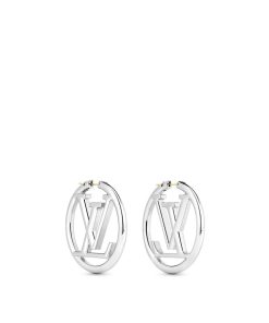 Donna Louis Vuitton Orecchini | Orecchini Ad Anello Louise Gm Palladium