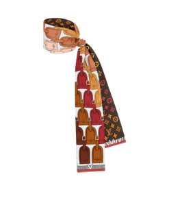 Donna Louis Vuitton Foulard In Seta E Bandeaux | Bandeau My Lv Tags Marrone