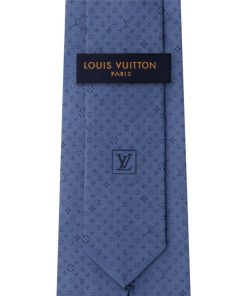 Uomo Louis Vuitton Cravatte E Fazzoletti Da Taschino | Cravatta Beyond Monogram Blu Marine