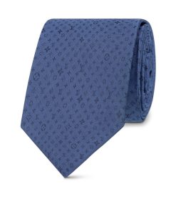 Uomo Louis Vuitton Cravatte E Fazzoletti Da Taschino | Cravatta Beyond Monogram Blu Marine