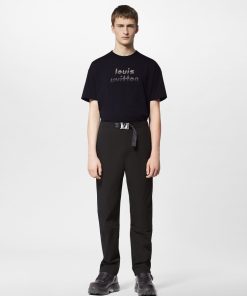 Uomo Louis Vuitton Pantaloni | Pantaloni Sportivi Tecnici Con Fibbia Lv