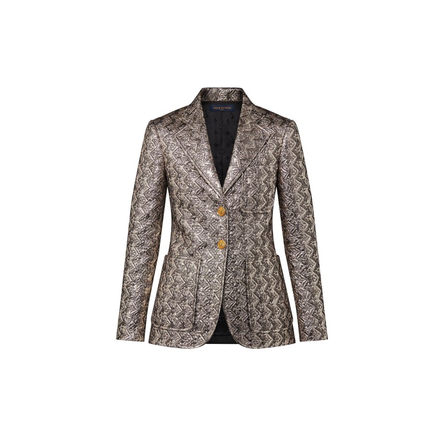 Donna Louis Vuitton Cappotti E Giacche | Blazer Bon Ton Con Motivo Monogram In Lurex