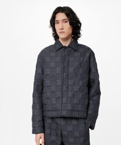 Uomo Louis Vuitton Capispalla E Cappotti | Giubbotto Con Motivo Damier Trapuntato