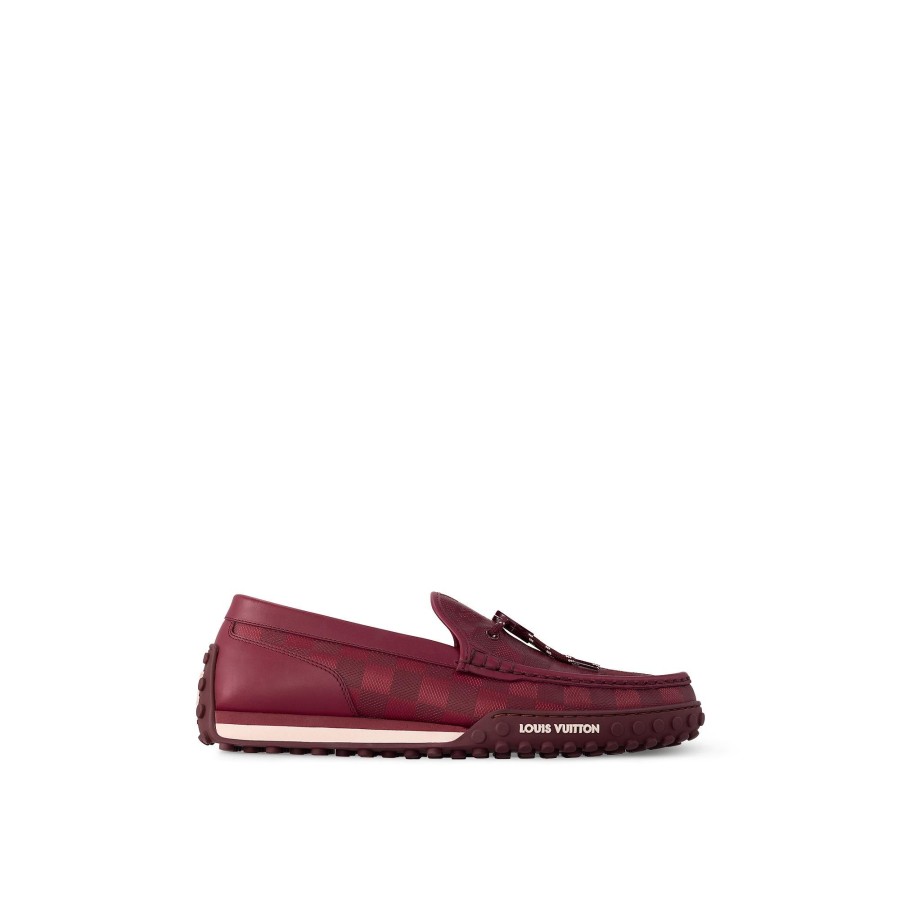 Uomo Louis Vuitton Mocassini | Mocassino Lv Racer Burgundy