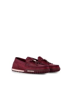 Uomo Louis Vuitton Mocassini | Mocassino Lv Racer Burgundy