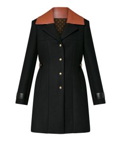 Donna Louis Vuitton Cappotti E Giacche | Cappotto A Trapezio Con Inserto In Pelle