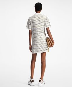 Donna Louis Vuitton Abiti | Abito Polo In Jacquard Con Motivo Monogram Effetto Pitonato