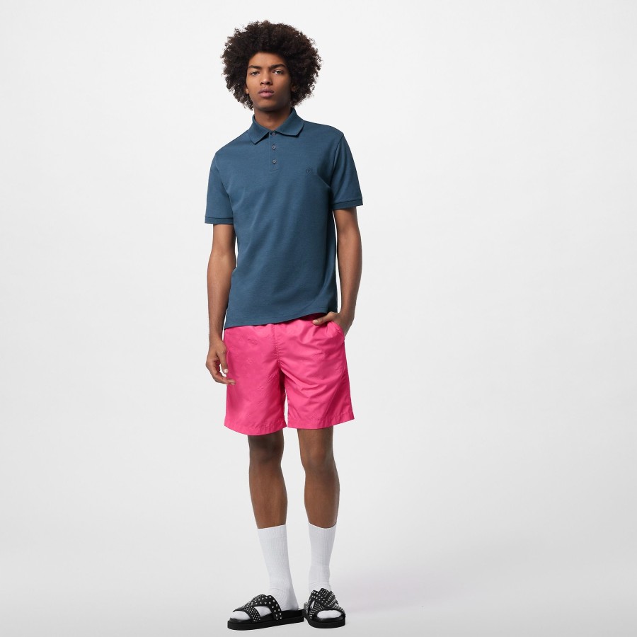 Uomo Louis Vuitton Costumi | Shorts Da Surf In Nylon Con Motivo Monogram Rose