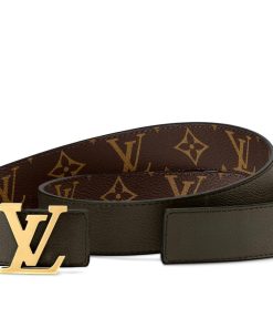 Donna Louis Vuitton Cinture | Cintura Lv Initiales 30 Mm Reversibile Khaki Marine