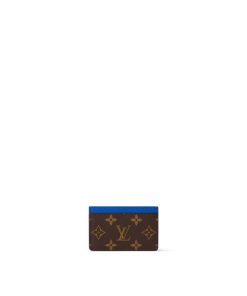 Uomo Louis Vuitton Portacarte E Custodie Per Passaporto | Porta Carte Di Credito Semplice Pm Blu Tie-Dye