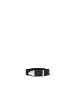 Uomo Louis Vuitton Bracciali | Bracciale In Pelle Reversibile Lv Trunk Grigio