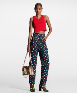 Donna Louis Vuitton Pantaloni | Lv X Yk Jeans Con Motivo Painted Dots