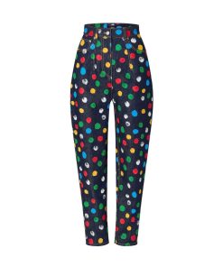 Donna Louis Vuitton Pantaloni | Lv X Yk Jeans Con Motivo Painted Dots