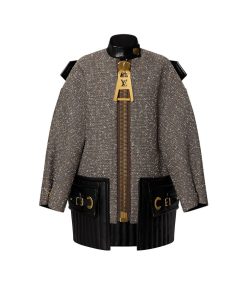 Donna Louis Vuitton Cappotti E Giacche | Cappotto Con Inserto In Pelle E Zip Oversize