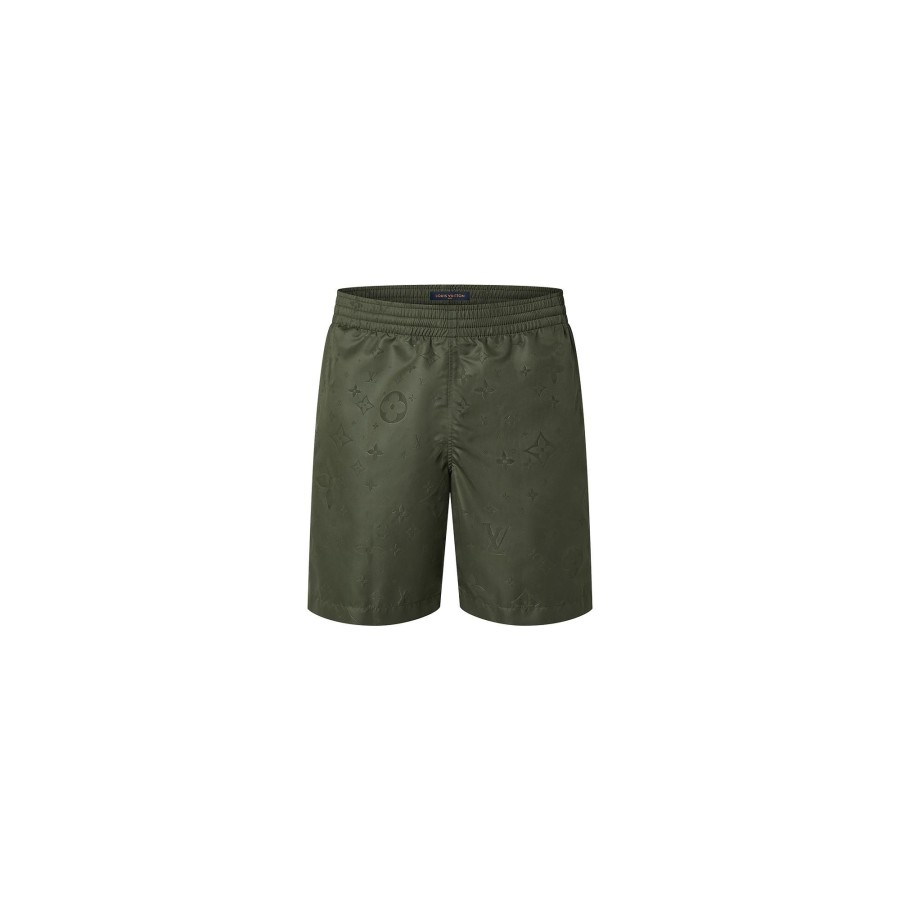 Uomo Louis Vuitton Costumi | Shorts Da Surf Con Firma Lvse Kaki