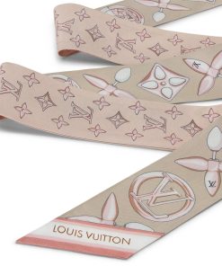 Donna Louis Vuitton Foulard In Seta E Bandeaux | Bandeau Louisette Bb Rose Gold