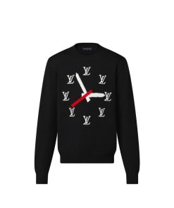 Uomo Louis Vuitton Maglieria E Felpe | Pullover Con Motivo Orologio A Intarsio