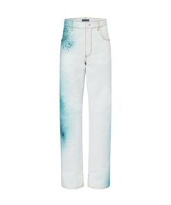 Uomo Louis Vuitton Pantaloni | Jeans Con Motivo Lv Spray