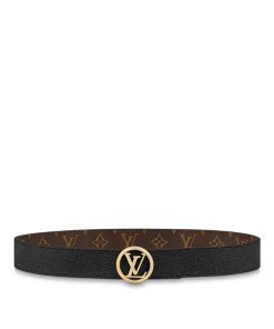 Donna Louis Vuitton Cinture | Cintura Lv Circle 35 Mm Reversibile Nero